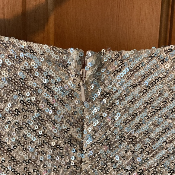 Lulu's Size Large Gold Sequin Faux Wrap Short Sleeve Mini Party Dress New w/tag - Picture 6 of 15